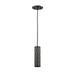 ECD Lighting Modern Crystal Glam 8 Inch Pendant LED Light Fixture - Cylindrical Ceiling Light Fixture 40 Inch Cord Hanging Lamp for Home Decor Kitchen Island - Black Silver