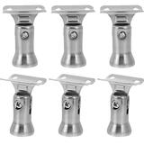 6 Pcs Stair Railing Hand Rest Stairway Railing Brackets Railing Brackets for Handrail Deck Staircase Handrail Brackets