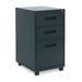 27.75 x 14.87 x 19.12 in. Three-Drawer Metal Pedestal File Black