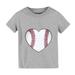 Stylish Kids Girls T-Shirt Casual Clothes Solid Color Baseball Letter Cartoon Cute Fun Print Boys Short Sleeve Spring Summer Breathable Trendy Leisure Top Soft Tops Fashion Dailywear