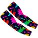 FREEAMG Women UV Sun Protection Arm Sleeves Cooling Sleeves Arm Cover Shield Men Cycling Running Neon Puppies Hearts