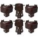 WSYW 6pcs Pool Table Pockets PU Leather Pool Table Pockets Billiard Table Web Shield Drop Bag Nets Billiard Ball Storage Pocket Included Pockets Screws Brown