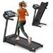 FLIMDER Folding Treadmill with Auto Inclineï¼ŒMax 2.5HP Folding Electric Treadmills for Home Up to 8.0 MPH Speed 5 LCD Screen &12 Preset Programs Bluetooth Speaker APP