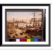 Historic Framed Print South Street and Brooklyn Bridge New York City 17-7/8 x 21-7/8