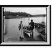 Historic Framed Print Lake Gogebic Mich. black bass fishing 17-7/8 x 21-7/8