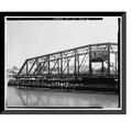 Historic Framed Print Chapel Street Swing Bridge Spanning Mill River on Chapel Street New Haven New Haven County CT - 6 17-7/8 x 21-7/8