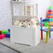 Wooden Toy Box Kids Storage Chest Bench White