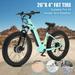 Docred Adult Electric Mountain Bike 26 x4 Fat Tire 500W Electric Bike with Dual Motor Mountain Beach Off Road Bike Electric Bicycle with Dual Hydraulic Disc Brakes
