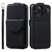 TECH CIRCLE For iPhone 13 Pro Max Wallet Case with Card Holder PU Leather Flip Kickstand Magnetic Clasp Durable Shockproof Protective Phone Case for Apple iPhone 13 Pro Max 6.7 2021 Black