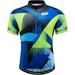 voofly Mens Biking Cycling Jersey Tops Moisture Wicking Breathable Riding Shirts Men Short Sleeve Full Zipper Bike Stretch Clothing Blue Green L