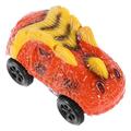 3 Pieces Dinosaur Car Mini Cars for Kids Toy Track Car Back Action Cars Preschool Toys Glowing Car Toy in The Car