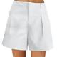 Ierhent Shorts for Women Trendy Womens Active Bike Shorts(White L)