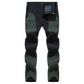 Hvyesh Mens Outdoor Hiking Pants Fleece Lined Cargo Pants Lightweight Fishing Pants Convertible Zip Off Work Trousers Multi-Pockets Outdoor Sports Cycling Climbing Trousers Army Green