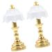 2 Pcs Dollhouse Table Lamp Floor Lamp Creative Lamp Dollhouse Miniature Lamp Mini House Adornment Mini House Decor