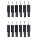 12Pcs 2.5mm Stereo Male Plug Jack DIY Solder Headphones Audio Connector