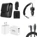 Travel Bundle for Moto G Play 2024 Belt Holster Clip Carrying Pouch Case Tempered Glass Screen Protector 40W Car Charger Power Adapter 3-Port Wall Charger USB C to USB C Cable (Black)