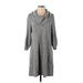 Max Edition Casual Dress - Sweater Dress: Gray Marled Dresses - Women's Size Small Plus