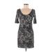 H&M Casual Dress - Mini: Black Animal Print Dresses - Women's Size Medium