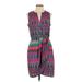 Charlie Jade Casual Dress - Wrap: Pink Chevron Dresses - Women's Size Small