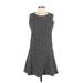 Uniqlo Casual Dress - A-Line Crew Neck Sleeveless: Black Polka Dots Dresses - Women's Size Medium