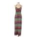Valerie Bertinelli Casual Dress - Maxi: Green Stripes Dresses - Women's Size 6
