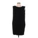 Zara Basic Casual Dress - Shift Crew Neck Sleeveless: Black Print Dresses - Women's Size Large