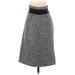 Classiques Entier Casual Midi Skirt Calf Length: Gray Color Block Bottoms - Women's Size 0