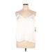 BP. Sleeveless Blouse: Ivory Print Tops - Women's Size X-Large