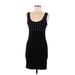 Forever 21 Casual Dress - Bodycon Scoop Neck Sleeveless: Black Print Dresses - Women's Size Medium