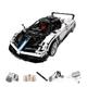 BUCKIT Technology Racing Car Building Set, MOC 1/8 Supercar Assembly Model Kit with Remote Control and Motor, Racing Vehicle Building Blocks Toy for Adults and Children (Dynamic Version/2896PCS)