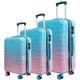 Blade Suitcase Set 3 Pieces Expandable - Hard Shell Suitcase Trolleys - Lightweight Trolley Suitcase Hand Luggage Made of ABS + PC with TSA Lock - 4 Spinner Wheels Suitcase - Set of 3 Travel