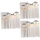 FRCOLOR 3 Sets Makeup Brush Set Makeup Brush Eyebrow Brush Powder Brush Eyeshadow Brush Nylon Brush Cosmetic Brush Eyebrow Comb White Travel Eyelash Brush Mixing Wooden Handle