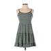 Wild Fable Casual Dress - Mini: Green Stripes Dresses - Women's Size X-Small