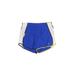 Nike Athletic Shorts: Blue Color Block Activewear - Women's Size Small