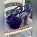 Jessica Simpson Shoes | Jessica Simpson Dani Purple Velvet Platform Heels 8.5 | Color: Purple/Tan | Size: 8.5