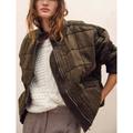 Free People Jackets & Coats | Nwt Free People Dolman Quilted Knit Jacket / Dusted Military | Color: Brown/Green | Size: L