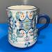 Anthropologie Kitchen | 12 Oz Anthropologie Gold Kitchen Coffee Tea Cup Mug | Color: Blue/White | Size: 12 Oz