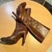 J. Crew Shoes | J. Crew Brown Leather High Heeled Boots | Color: Brown | Size: 10