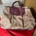 Coach Bags | Coach Nwt Purple And Gray Signature Op Art 2-Way Bag | Color: Gray/Purple/Silver | Size: Os