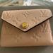 Louis Vuitton Bags | Louis Vuitton Credit Card Wallet Coin Compartment W/ Zip | Color: Cream | Size: Os