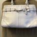 Coach Bags | Coach F08a71 White Leather Hamptons Large Satchel / Hand Bag / Tote | Color: White | Size: Os