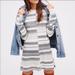 Free People Dresses | Free People White Striped Sweater Dress | Color: Gray/White | Size: M