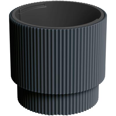 Blumentopf PROSPERPLAST "MILLY", grau (anthrazit), H:37,5cm Ø:39,5cm, Kunststoff, Pflanzgefäße