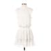 1.State Casual Dress - Mini High Neck Sleeveless: Ivory Print Dresses - Women's Size X-Small