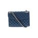 Rebecca Minkoff Leather Crossbody Bag: Quilted Blue Print Bags
