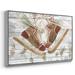 The Holiday Aisle® Pinecone Lodge Collection A Framed On Canvas Print Metal in Gray/White | 25" H x 37" W x 2" D | Wayfair