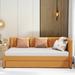 Latitude Run® Meztly Twin Daybed w/ Trundle Upholstered/Linen in Yellow | 30.3 H x 42.9 W x 79.1 D in | Wayfair 3546F63B20894EF6BBDC0CC11BDA576C