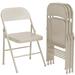 Latitude Run® Folding Chairs Set Of 4 Hold Up To 350 Pounds, Metal in White | 29.5 H x 19.5 W x 18.5 D in | Wayfair