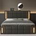 Brayden Studio® Dajean Vegan Leather Platform Storage Bed Upholstered/Faux leather in Black | 40.9 H x 62.6 W x 80.7 D in | Wayfair