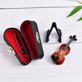 Instruments de musique miniatures avec support mini violon en bois modèle de collection cadeaux